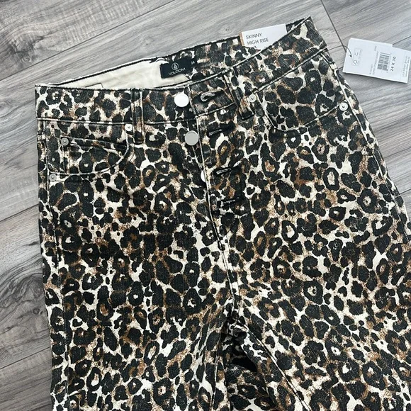 Women’s Volcom Leopard Animal Print Skinny Jeans - Picture 3 of 6